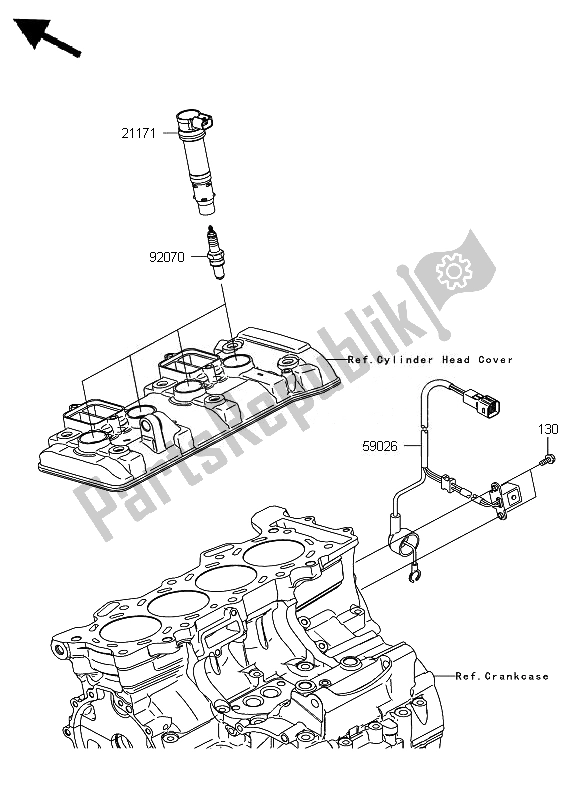 All parts for the Ignition System of the Kawasaki Ninja ZX 6R 600 2007