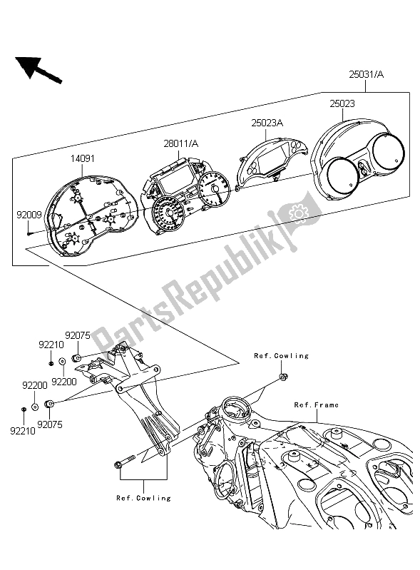 Tutte le parti per il Metro del Kawasaki ZZR 1400 ABS 2006