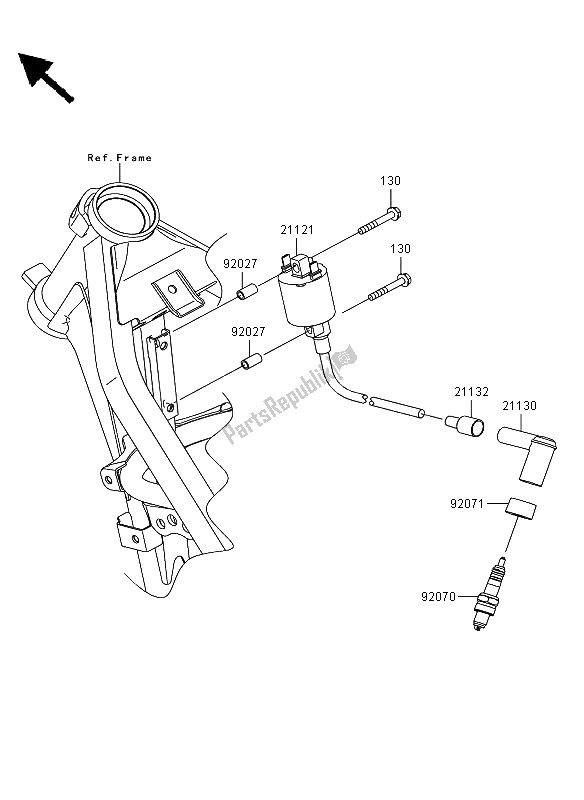 Tutte le parti per il Sistema Di Accensione del Kawasaki D Tracker 125 2013