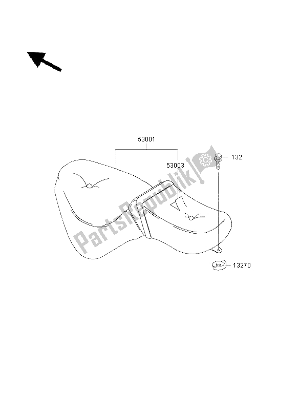 Todas las partes para Asiento de Kawasaki VN 800 Classic 2003
