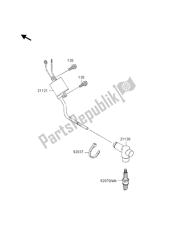 All parts for the Ignition System of the Kawasaki KX 250 1997