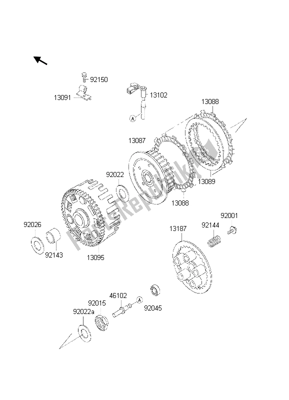 Tutte le parti per il Frizione del Kawasaki KLR 650 2002