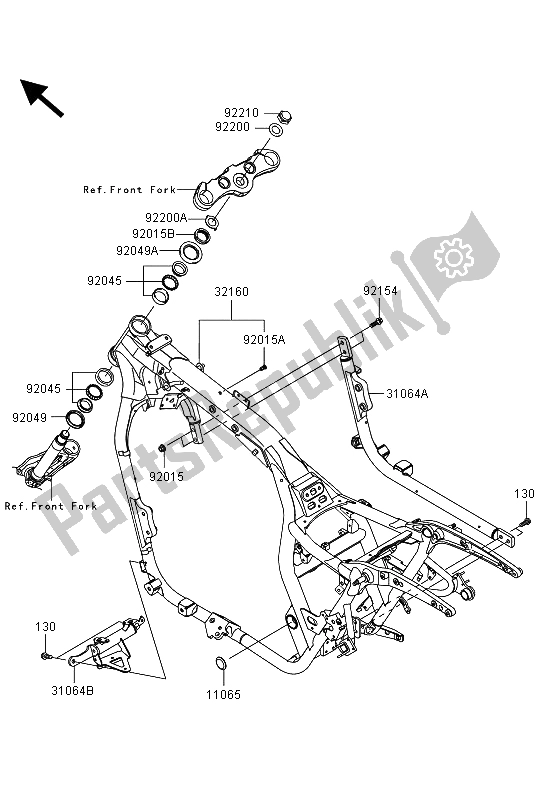 All parts for the Frame of the Kawasaki VN 1700 Classic ABS 2013