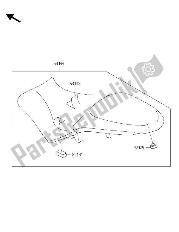 All parts for the Seat of the Kawasaki Versys 650 ABS 2015