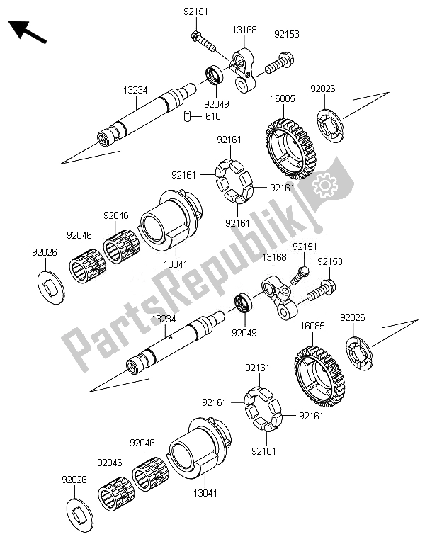 Toutes les pièces pour le Balancier du Kawasaki ZZR 1400 ABS 2014