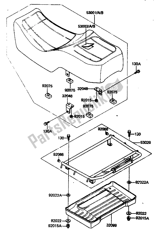 Tutte le parti per il Posto A Sedere del Kawasaki ZN 1300 1986
