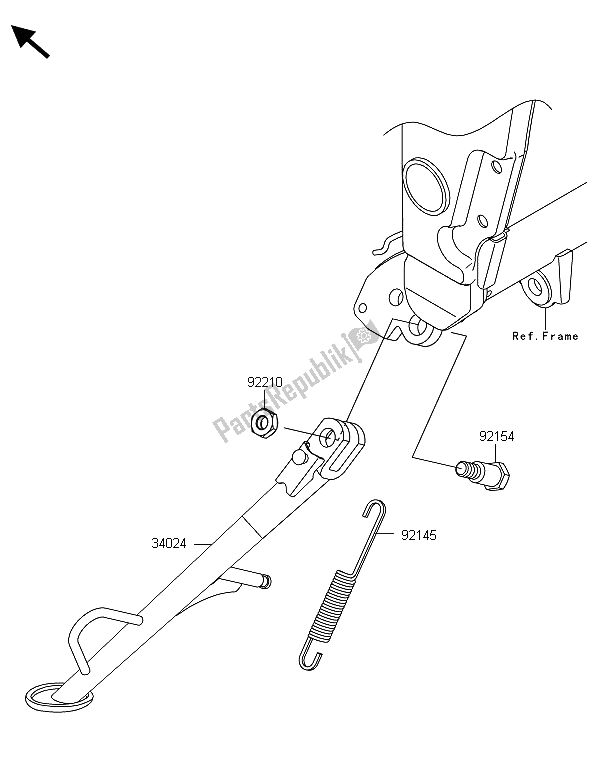 Toutes les pièces pour le Des Stands) du Kawasaki Ninja 300 2013