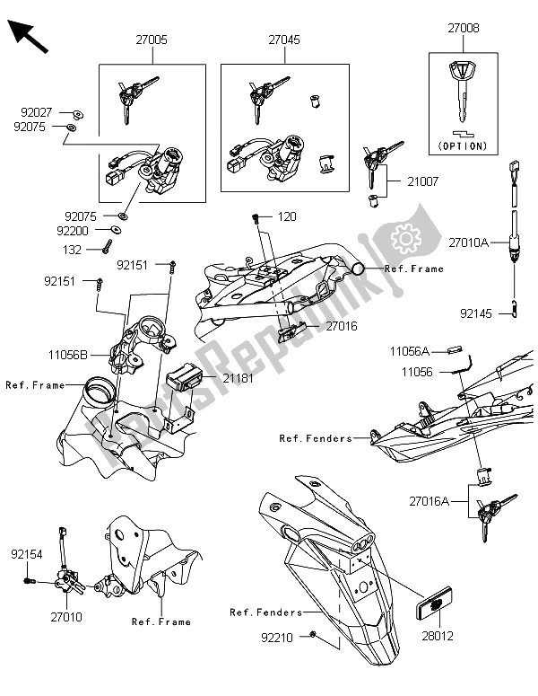 All parts for the Ignition Switch of the Kawasaki Z 800 ABS DDS 2013