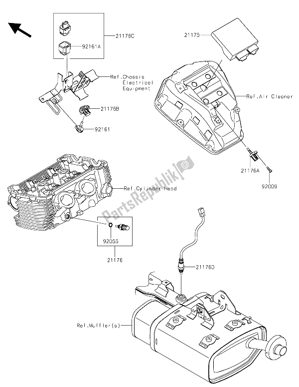 Toutes les pièces pour le Injection De Carburant du Kawasaki Vulcan S 650 2015