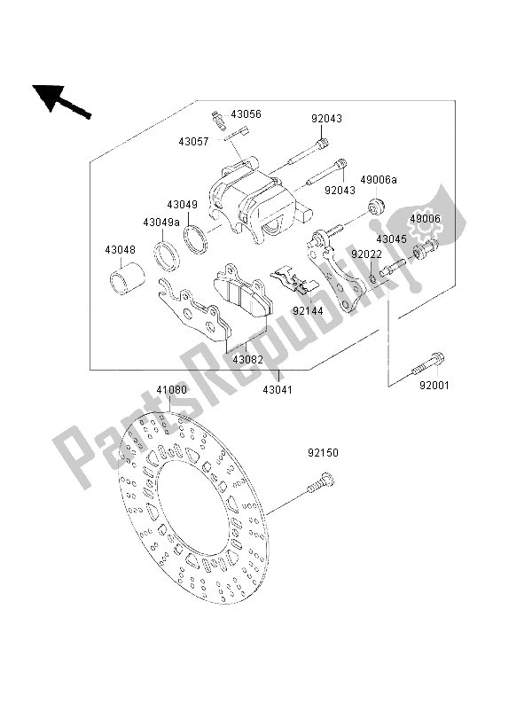 Todas las partes para Freno Frontal de Kawasaki Eliminator 125 2000