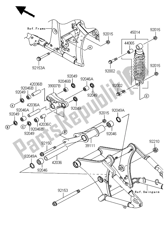 Todas las partes para Suspensión Y Amortiguador de Kawasaki VN 900 Custom 2010