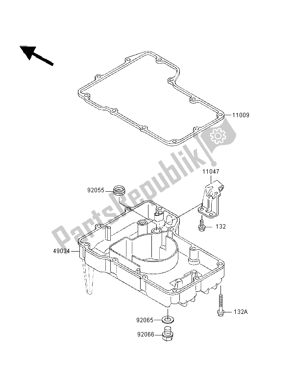 Tutte le parti per il Coppa Dell'olio del Kawasaki ZZ R 600 1997