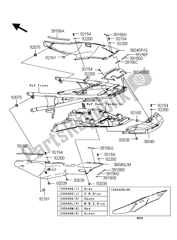 All parts for the Side Covers of the Kawasaki 1400 GTR ABS 2012