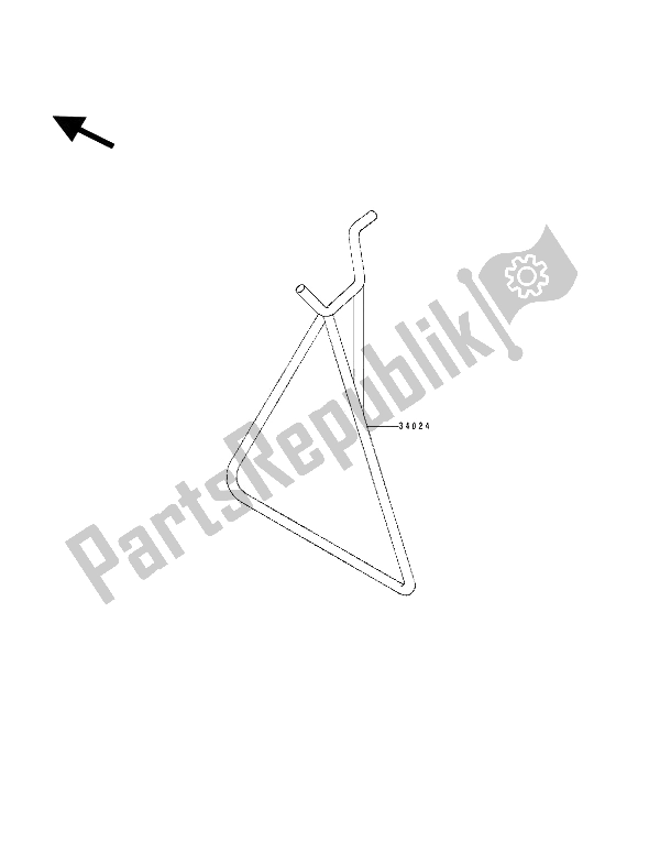 All parts for the Stand of the Kawasaki KX 250 1993