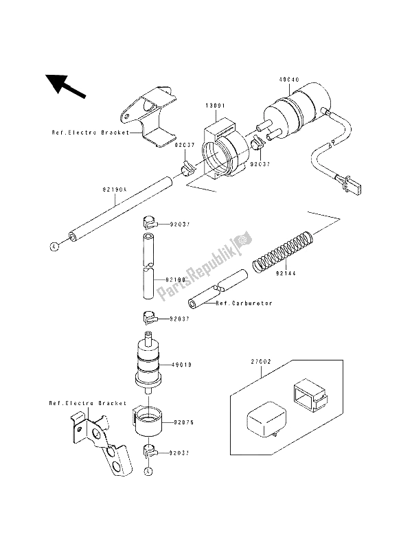 Tutte le parti per il Pompa Di Benzina del Kawasaki ZXR 750 1991