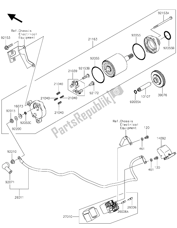 Todas las partes para Motor De Arranque de Kawasaki Ninja H2 1000 2015