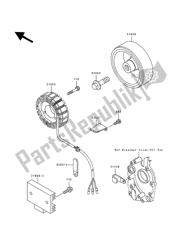 Tutte le parti per il Generatore del Kawasaki Zephyr 550 1993