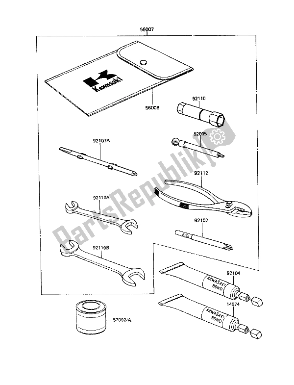 All parts for the Owners Tools of the Kawasaki VN 750 Twin 1988