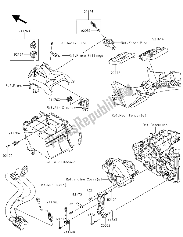 Toutes les pièces pour le Injection De Carburant du Kawasaki Z 300 2015