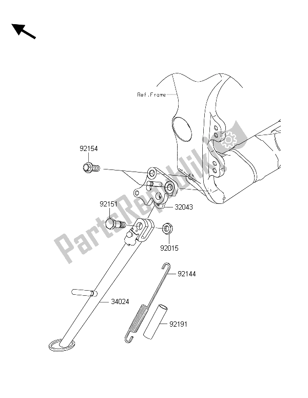 All parts for the Stand(s) of the Kawasaki Ninja ZX 10R 1000 2015