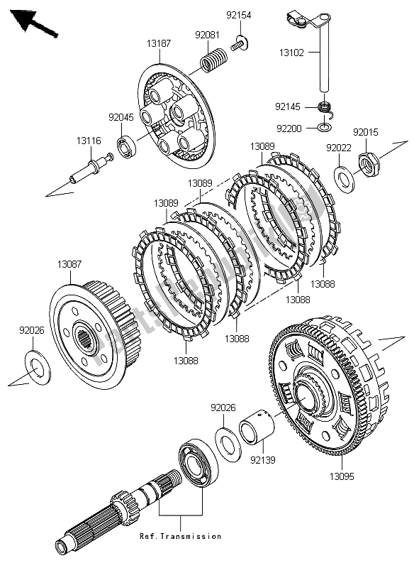 Wszystkie części do Sprz? G? O Kawasaki ER 6N ABS 650 2012