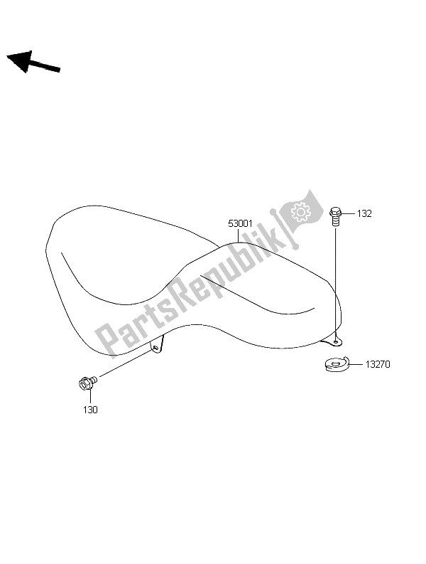 Toutes les pièces pour le Siège du Kawasaki Eliminator 125 2004