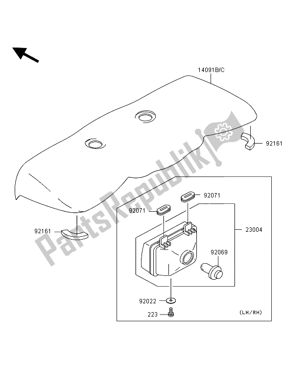 All parts for the Headlight of the Kawasaki KVF 360 4X4 2009