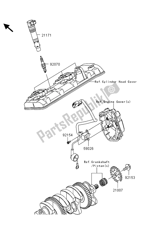 Tutte le parti per il Sistema Di Accensione del Kawasaki Ninja ZX 10R ABS 1000 2013