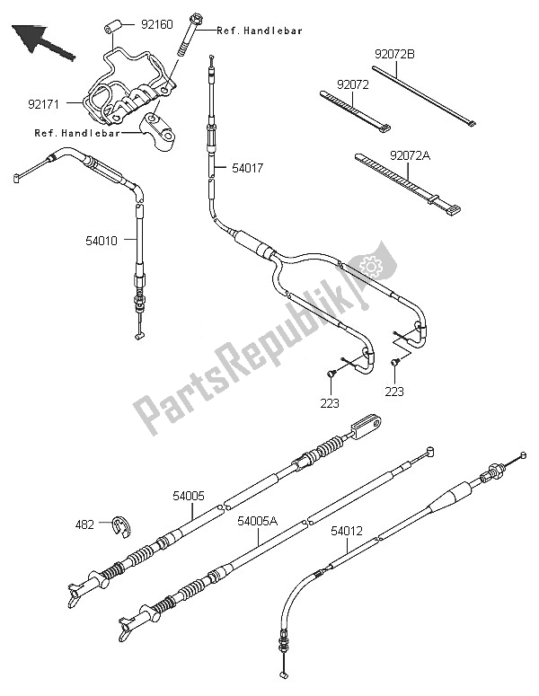 Wszystkie części do Kable Kawasaki KVF 650 4X4 2005