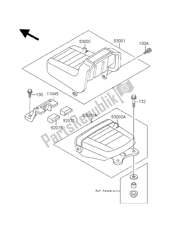 All parts for the Seat of the Kawasaki EL 252 1996