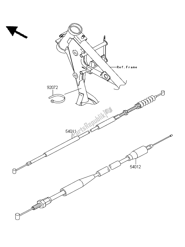 Alle onderdelen voor de Kabels van de Kawasaki KX 65 2011