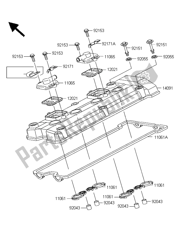 Wszystkie części do Cylinder Kawasaki Z 1000 2004