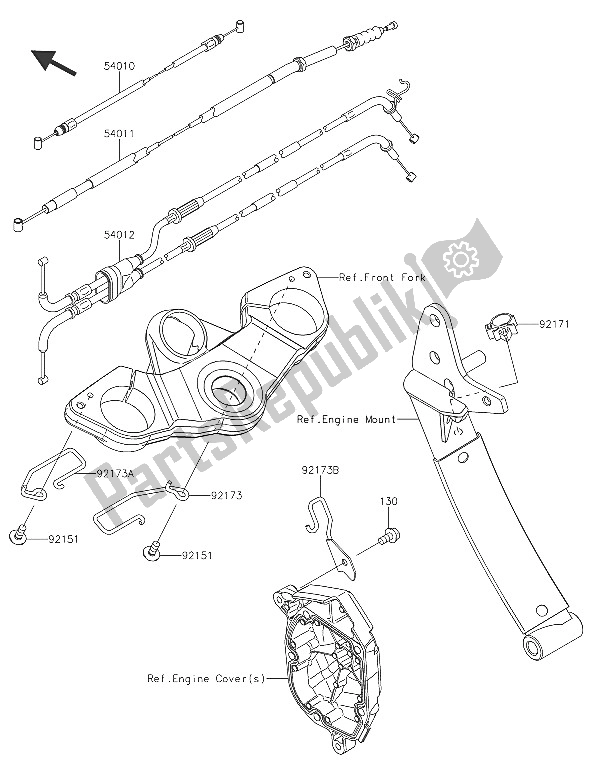 All parts for the Cables of the Kawasaki Z 1000 SX ABS 2016