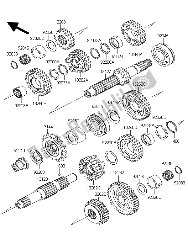 Toutes les pièces pour le Transmission du Kawasaki W 800 2012