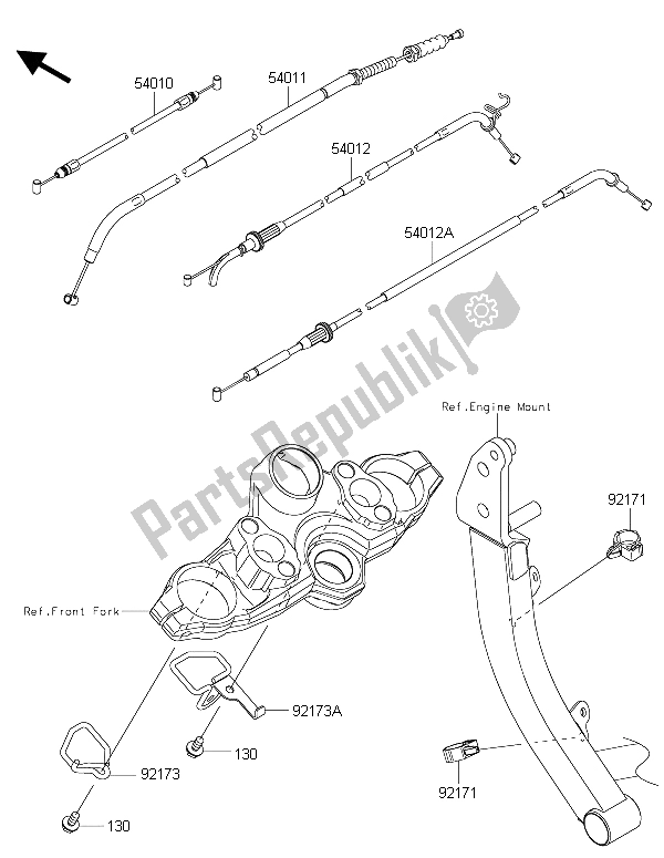 All parts for the Cables of the Kawasaki Versys 1000 2015