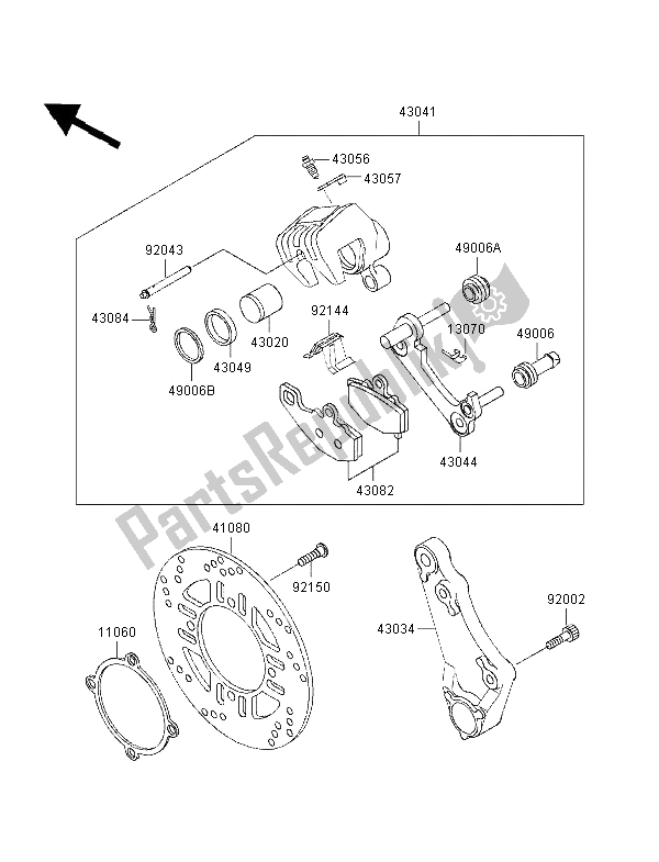 Todas las partes para Freno Trasero de Kawasaki ZZ R 600 1997