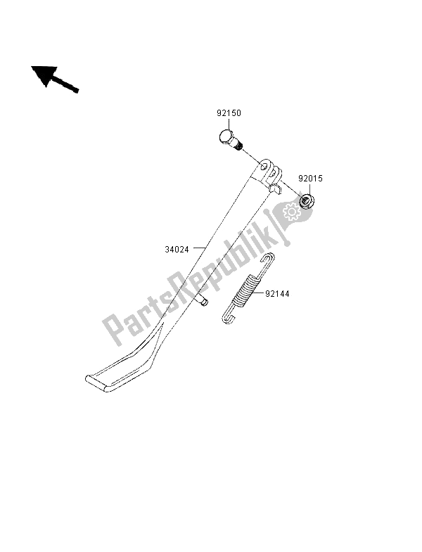 Tutte le parti per il In Piedi del Kawasaki VN 800 1996