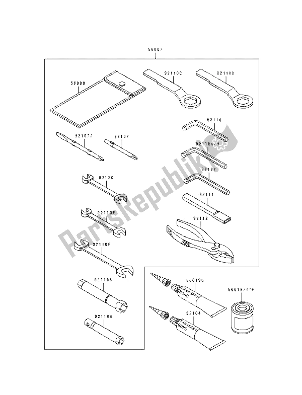 All parts for the Tool of the Kawasaki ZXR 400 1992