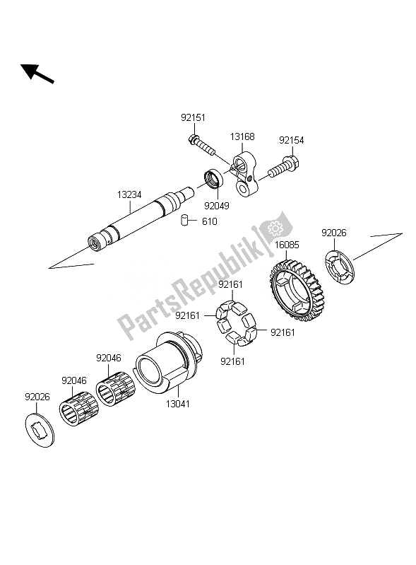 Toutes les pièces pour le Balancier du Kawasaki Z 1000 2010