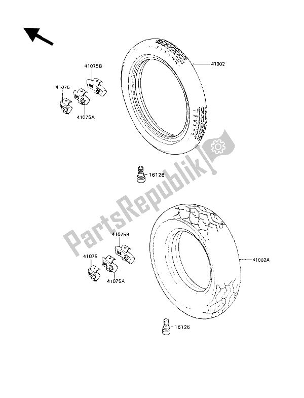 Todas las partes para Neumático de Kawasaki VN 750 Twin 1993