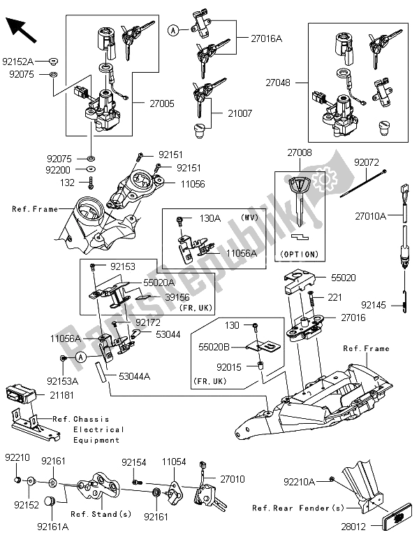 Todas las partes para Switch De Ignición de Kawasaki Z 1000 2013