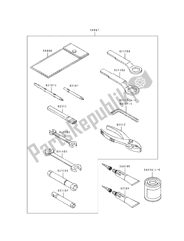 All parts for the Owners Tools of the Kawasaki ZXR 750 1994