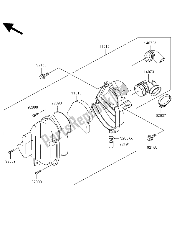 Tutte le parti per il Filtro Dell'aria del Kawasaki KLX 110 2003