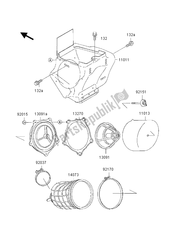 Tutte le parti per il Filtro Dell'aria del Kawasaki KX 80 SW LW 2000