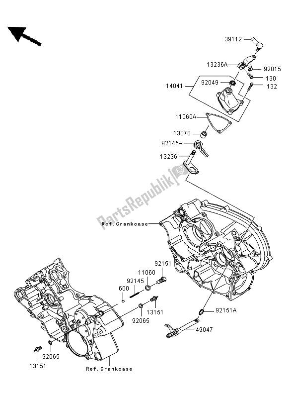 All parts for the Gear Change Mechanism of the Kawasaki KVF 750 4X4 2009