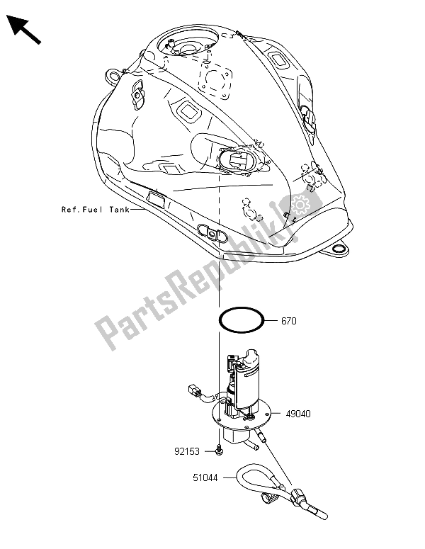 Todas las partes para Bomba De Combustible de Kawasaki Z 800 ABS DDS 2013