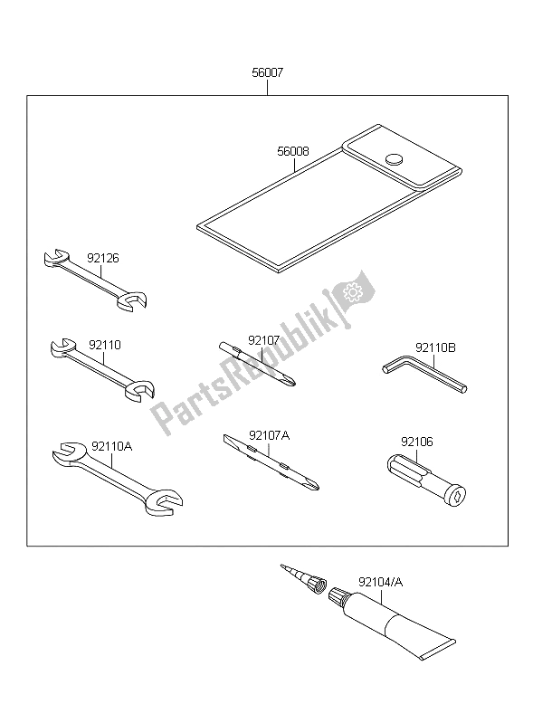 All parts for the Owners Tools of the Kawasaki VN 1700 Classic Tourer ABS 2012