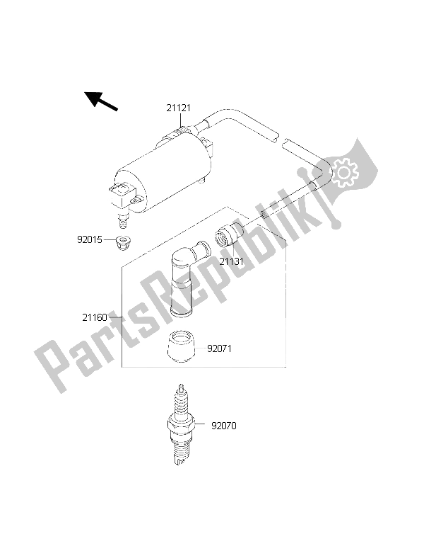 Tutte le parti per il Sistema Di Accensione del Kawasaki KLF 300 4X4 2001