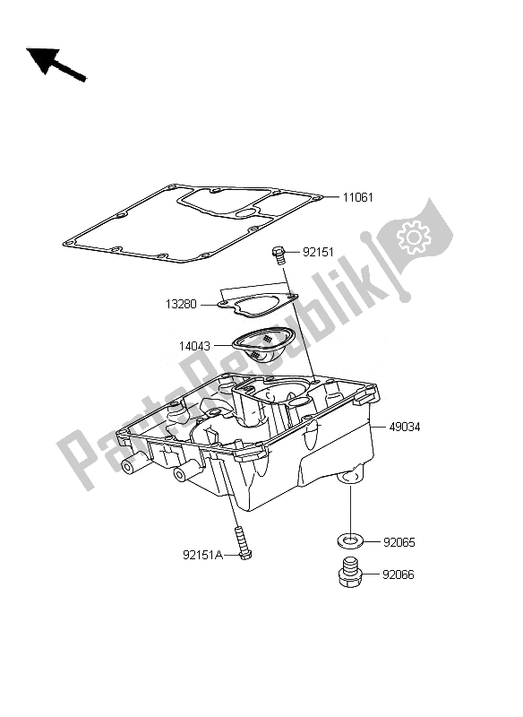 Todas las partes para Colector De Aceite de Kawasaki ER 6F 650 2010