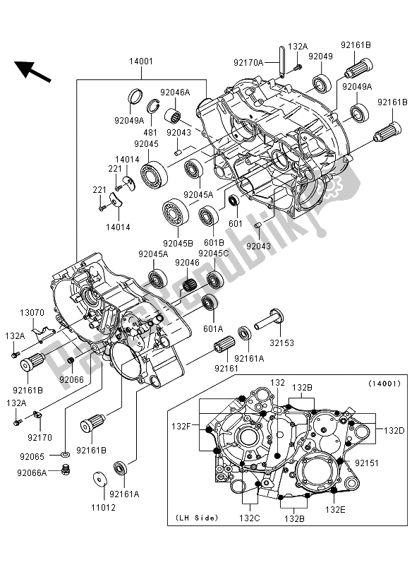 Wszystkie części do Korbowód Kawasaki KVF 360 2006